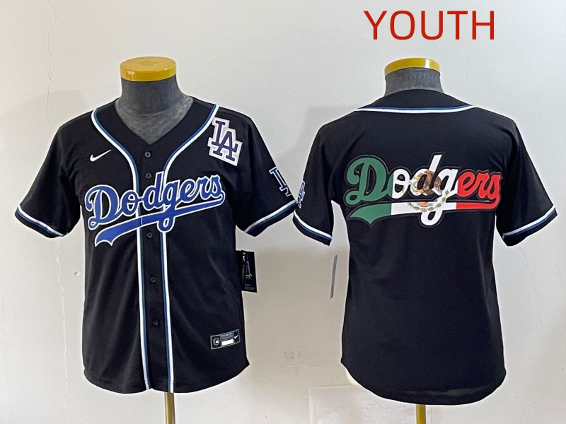 Youth 2025 Los Angeles Dodgers Blank Black Three generations Fashion Nike MLB Jersey style 15
